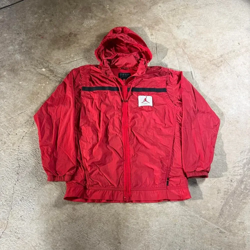 Red Jordan Brand Rain Jacket